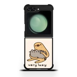 Pusheen Cat and Sloth Very Lazy Samsung Galaxy Z Flip5 case