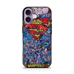 Superman Comic Book Collage Art iPhone 17 series case