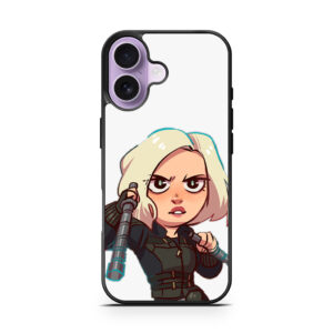 Black Widow Cute Chibi Illustration Marvel iPhone 17 series case
