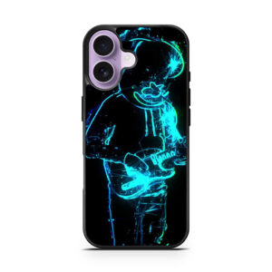 Marshmello Guitar Neon Art iPhone 17 series case