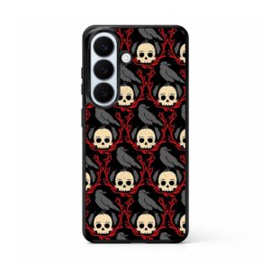 Skulls and Ravens Pattern Samsung Galaxy S26 series case