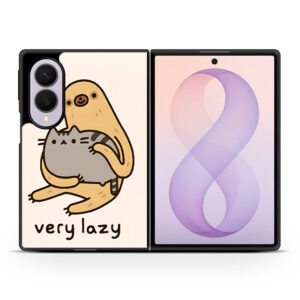 Pusheen Cat and Sloth Very Lazy Samsung Galaxy Z Fold8 series case